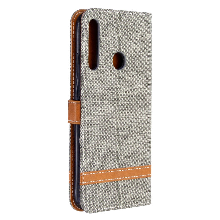 For Huawei P40 Lite E / Y7P Color Matching Denim Texture Horizontal Flip Leather Case with Holder & Card Slots & Wallet & Lanyard