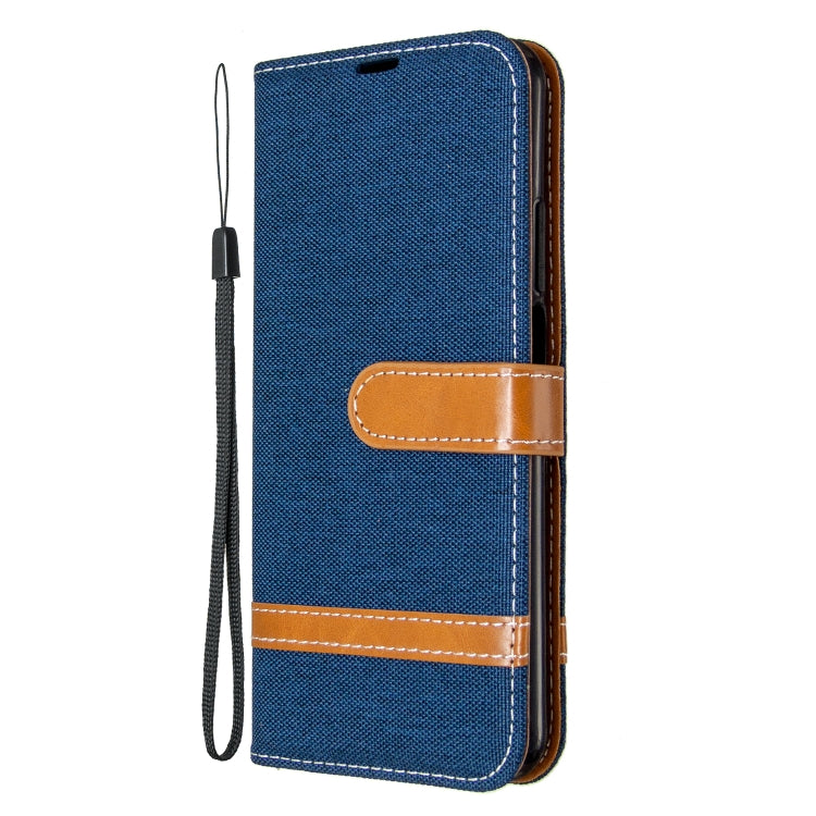 For Huawei Honor 20S Color Matching Denim Texture Horizontal Flip Leather Case with Holder & Card Slots & Wallet & Lanyard