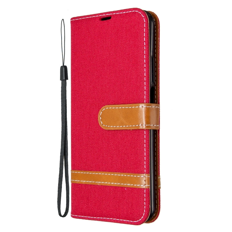 For Huawei Honor 20S Color Matching Denim Texture Horizontal Flip Leather Case with Holder & Card Slots & Wallet & Lanyard