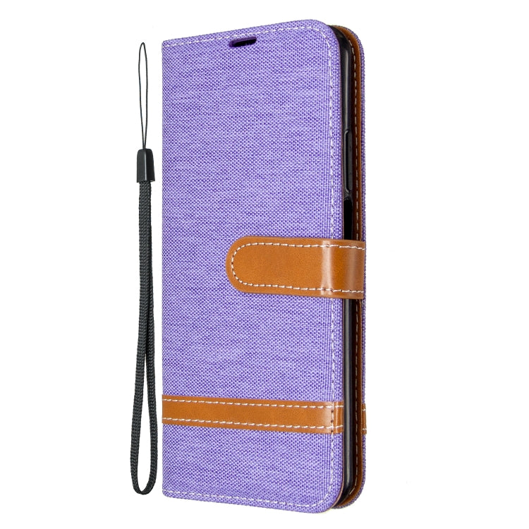 For Huawei Honor 20S Color Matching Denim Texture Horizontal Flip Leather Case with Holder & Card Slots & Wallet & Lanyard