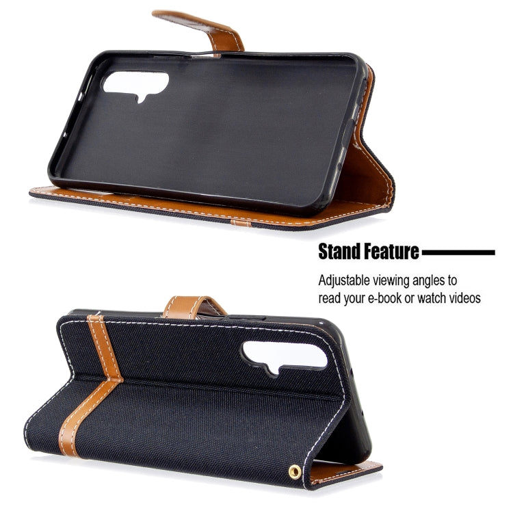 For Huawei Honor 20S Color Matching Denim Texture Horizontal Flip Leather Case with Holder & Card Slots & Wallet & Lanyard