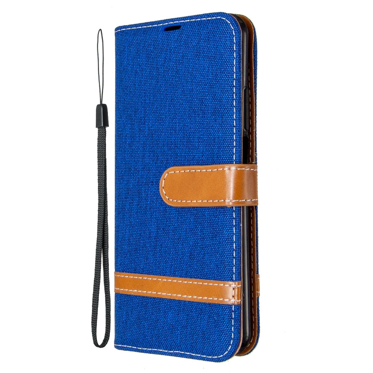 For Huawei Honor 20S Color Matching Denim Texture Horizontal Flip Leather Case with Holder & Card Slots & Wallet & Lanyard