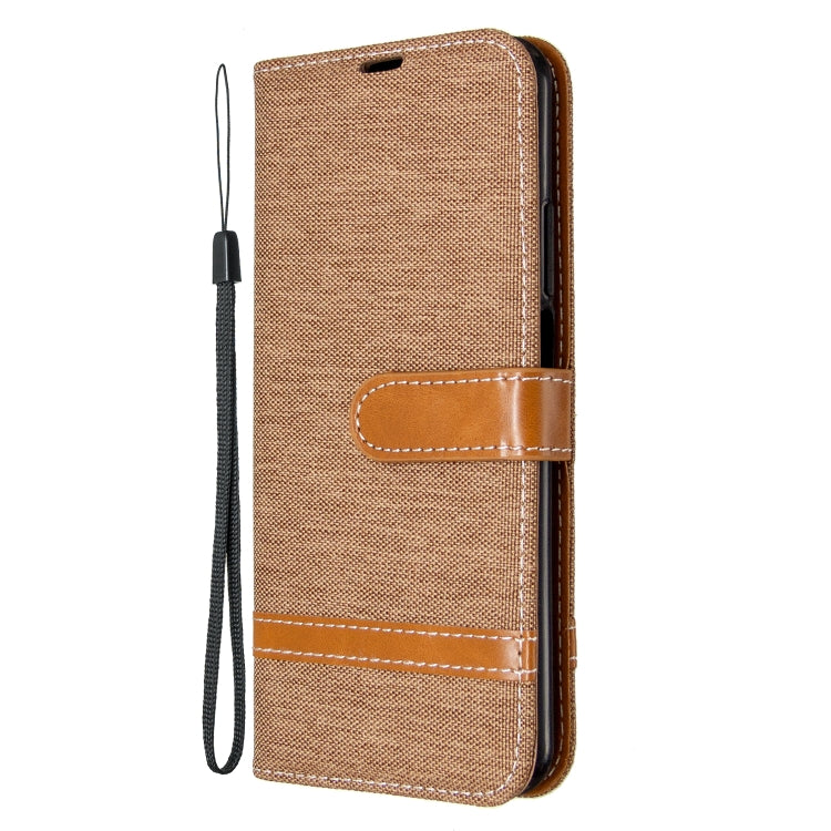 For Huawei Honor 20S Color Matching Denim Texture Horizontal Flip Leather Case with Holder & Card Slots & Wallet & Lanyard