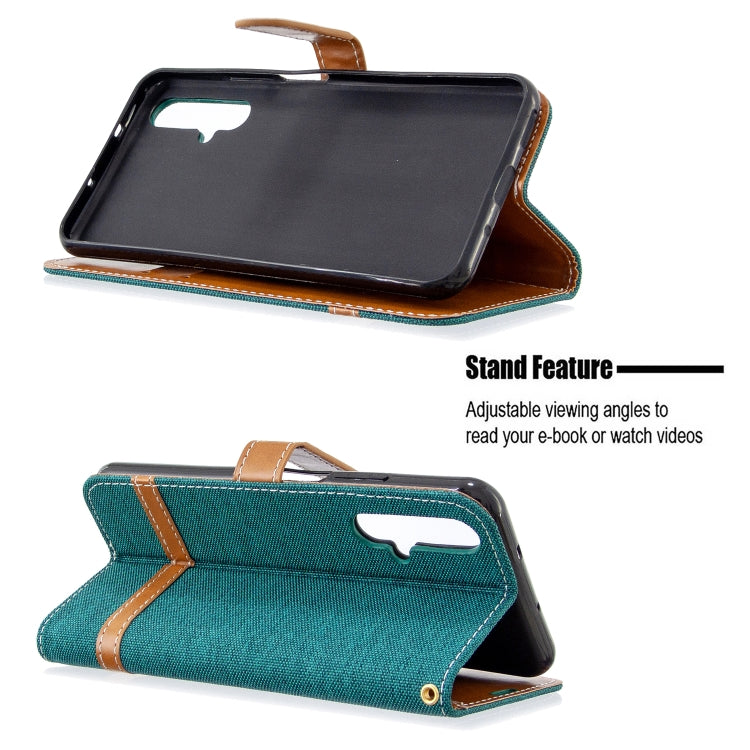 For Huawei Honor 20S Color Matching Denim Texture Horizontal Flip Leather Case with Holder & Card Slots & Wallet & Lanyard