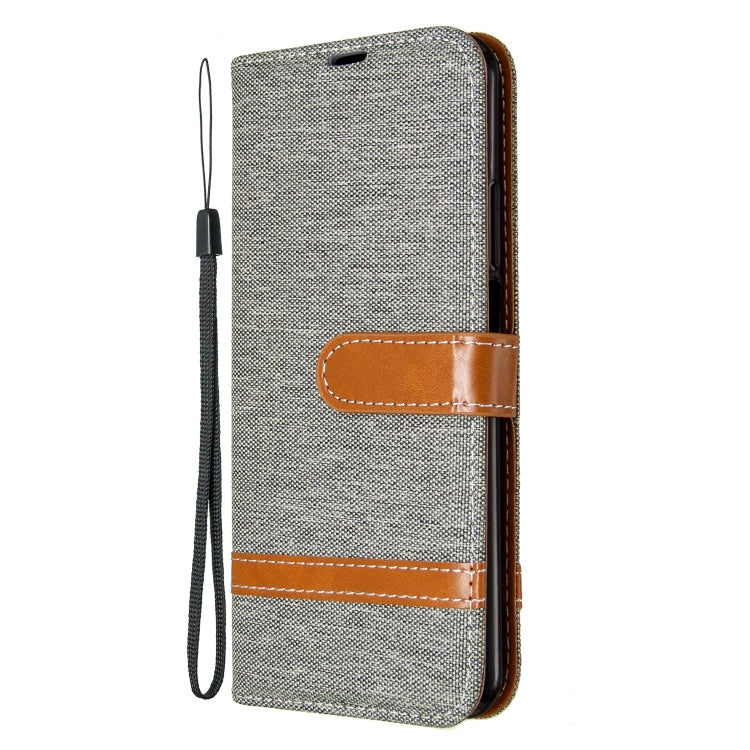 For Huawei Honor 20S Color Matching Denim Texture Horizontal Flip Leather Case with Holder & Card Slots & Wallet & Lanyard