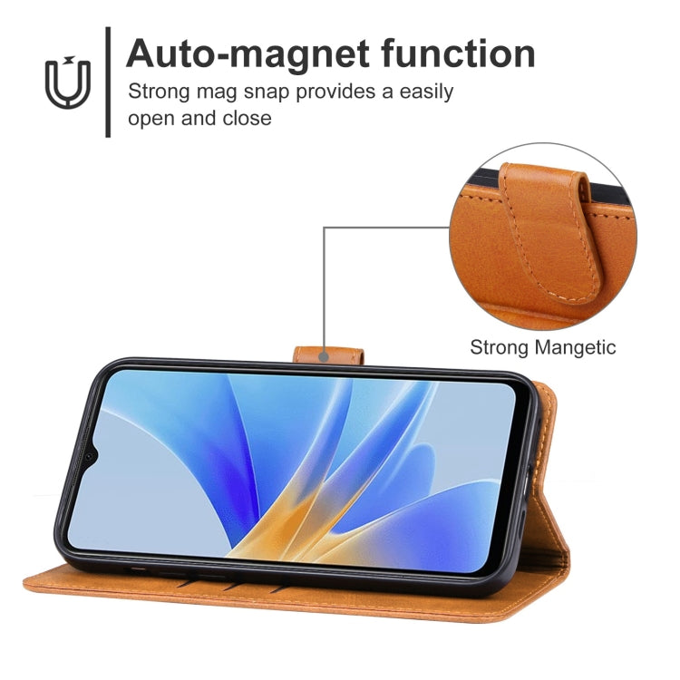 For OPPO A17k Leather Phone Case
