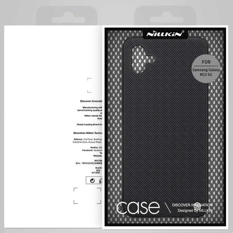 For Samsung Galaxy M13 5G NILLKIN 3D Texture Nylon Fiber PC+TPU Phone Case(Black)