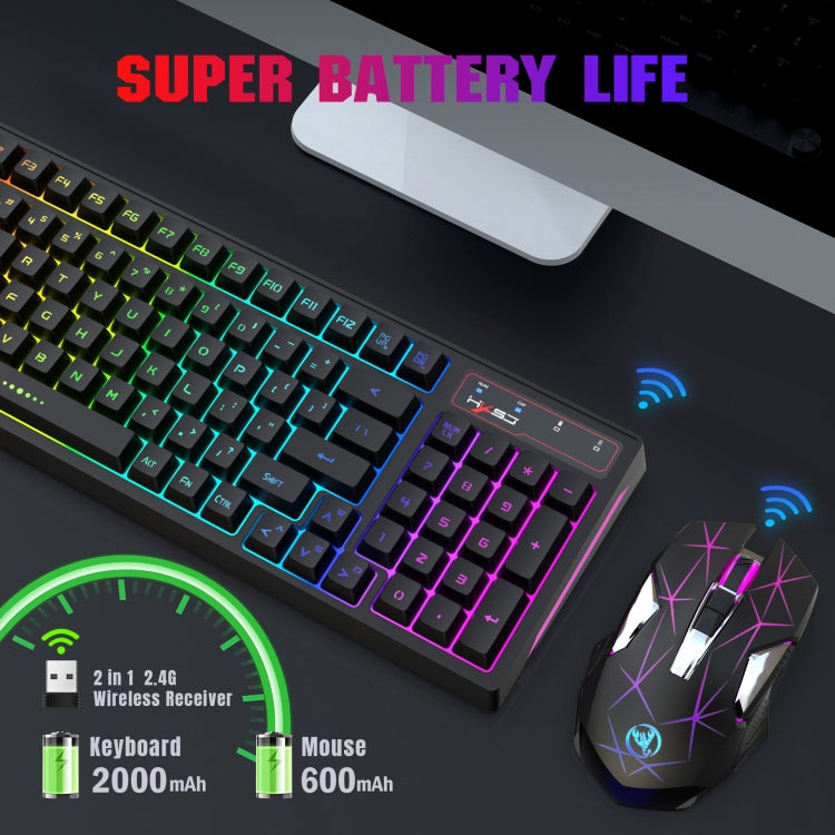 HXSJ L99 Wireless RGB Backlight Rechargeable 2.4G Mouse and Keyboard Set