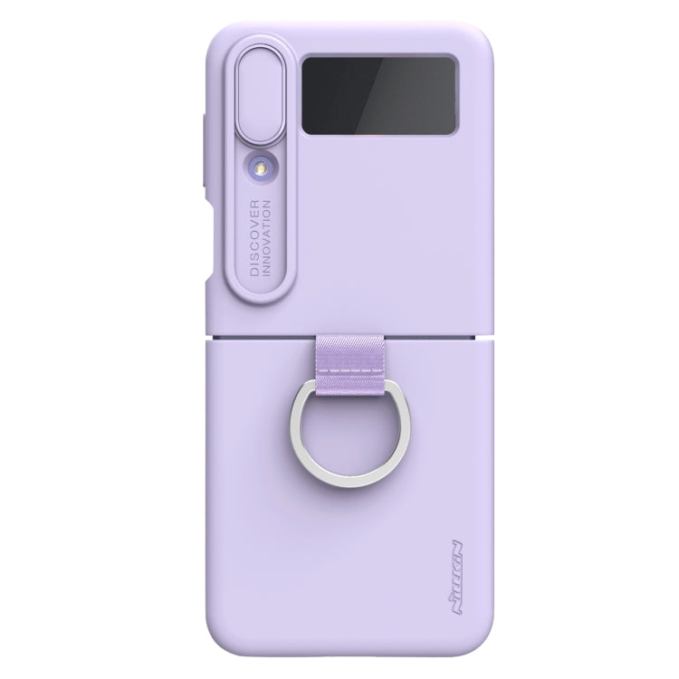 For Samsung Galaxy Z Flip4 5G NILLKIN CamShield Liquid Silicone + PC Full Coverage Case