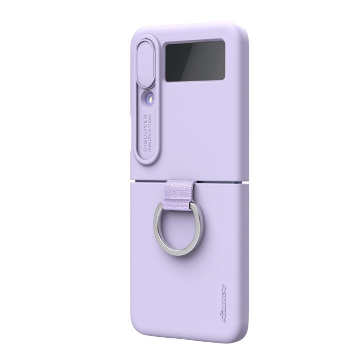 For Samsung Galaxy Z Flip4 5G NILLKIN CamShield Liquid Silicone + PC Full Coverage Case