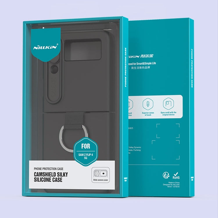 For Samsung Galaxy Z Flip4 5G NILLKIN CamShield Liquid Silicone + PC Full Coverage Case