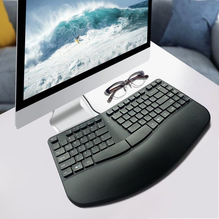 390B 87-key Ergonomic Split Wired Keyboard