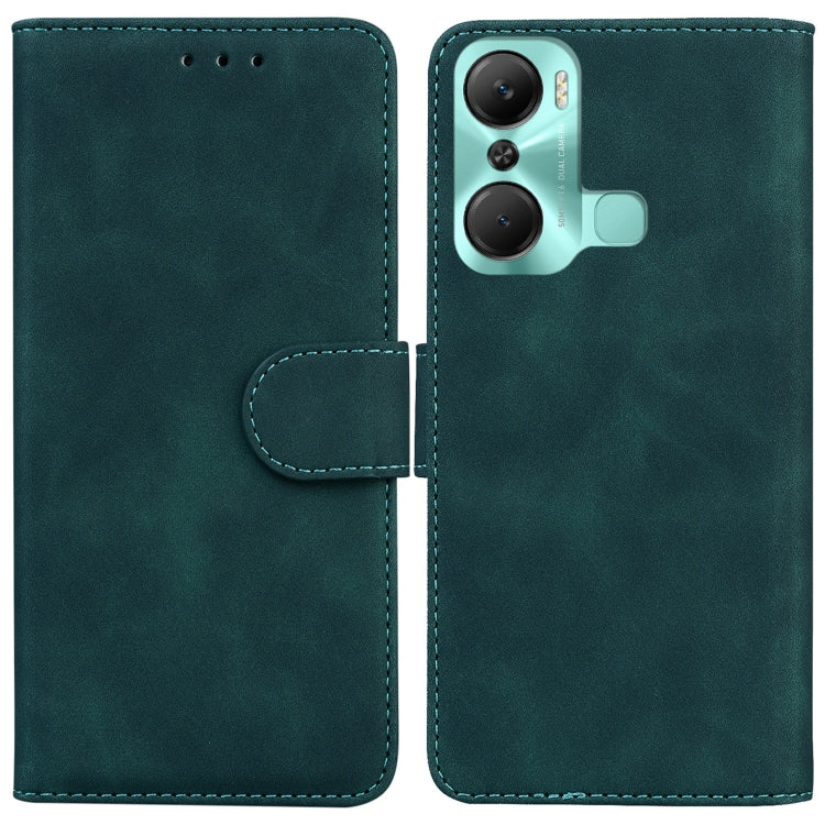 For Infinix Hot 12 Pro Skin Feel Pure Color Flip Leather Phone Case