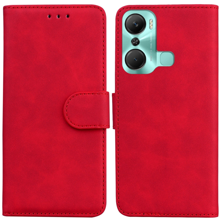 For Infinix Hot 12 Pro Skin Feel Pure Color Flip Leather Phone Case