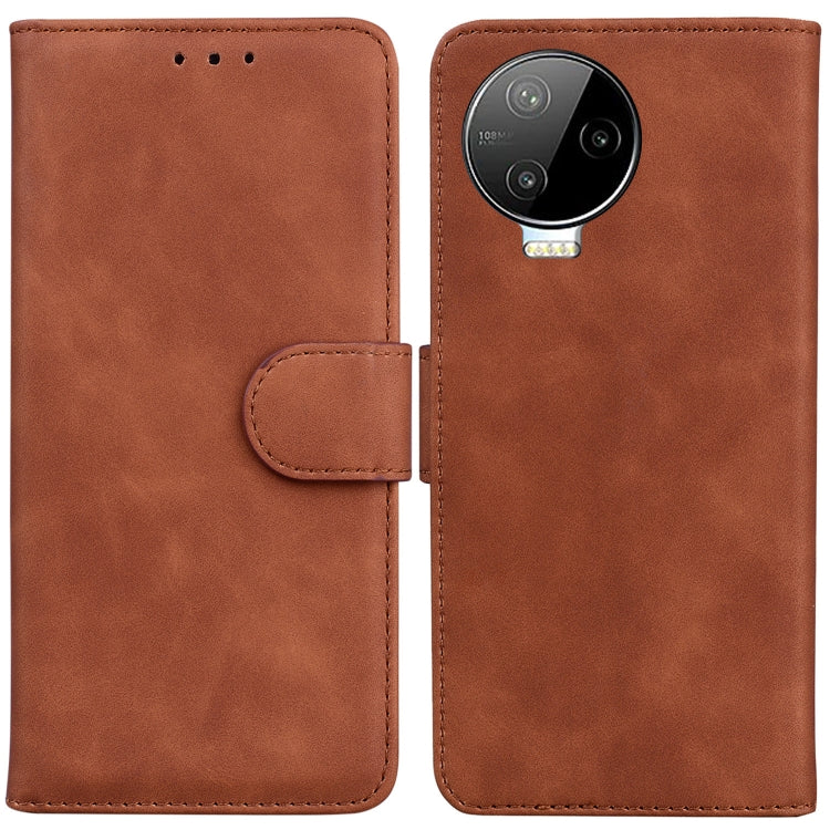 For Infinix Note 12 Pro 4G Skin Feel Pure Color Flip Leather Phone Case