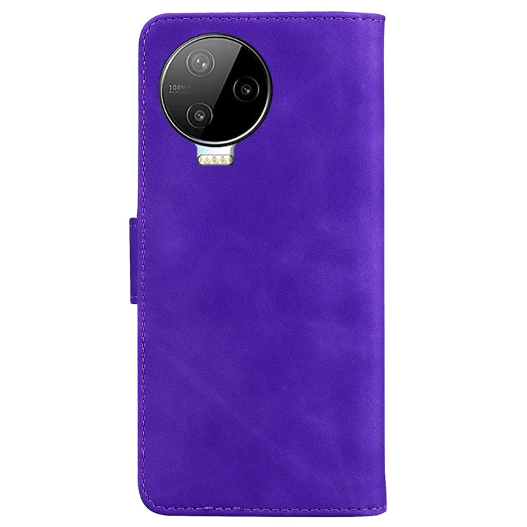For Infinix Note 12 Pro 4G Skin Feel Pure Color Flip Leather Phone Case