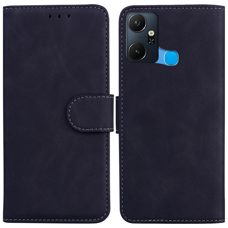 For Infinix Smart 6 Plus Skin Feel Pure Color Flip Leather Phone Case