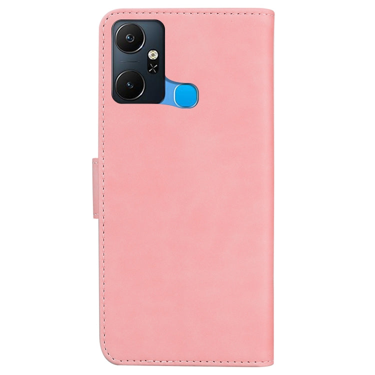 For Infinix Smart 6 Plus Skin Feel Pure Color Flip Leather Phone Case