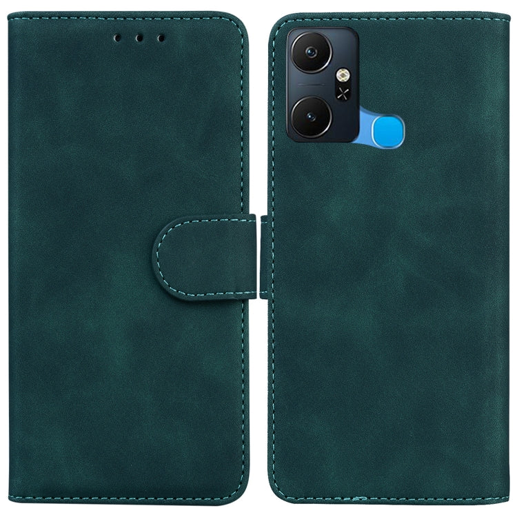 For Infinix Smart 6 Plus Skin Feel Pure Color Flip Leather Phone Case