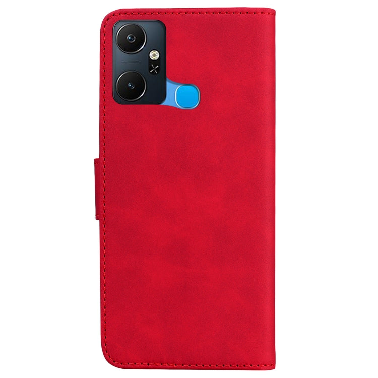 For Infinix Smart 6 Plus Skin Feel Pure Color Flip Leather Phone Case