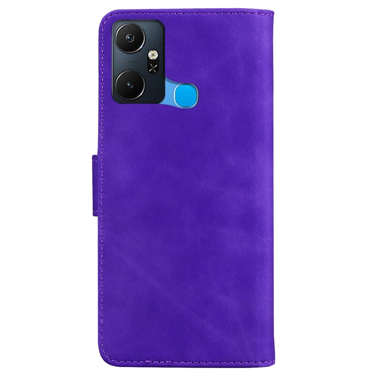 For Infinix Smart 6 Plus Skin Feel Pure Color Flip Leather Phone Case
