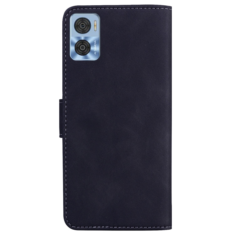 For Motorola Moto E22/E22i Skin Feel Pure Color Flip Leather Phone Case