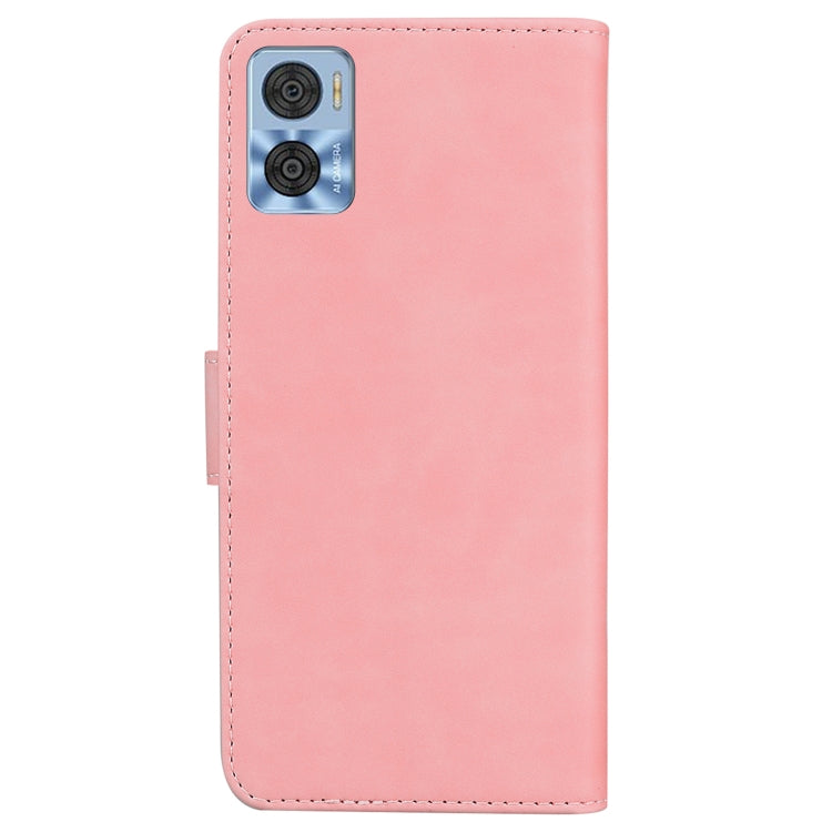 For Motorola Moto E22/E22i Skin Feel Pure Color Flip Leather Phone Case