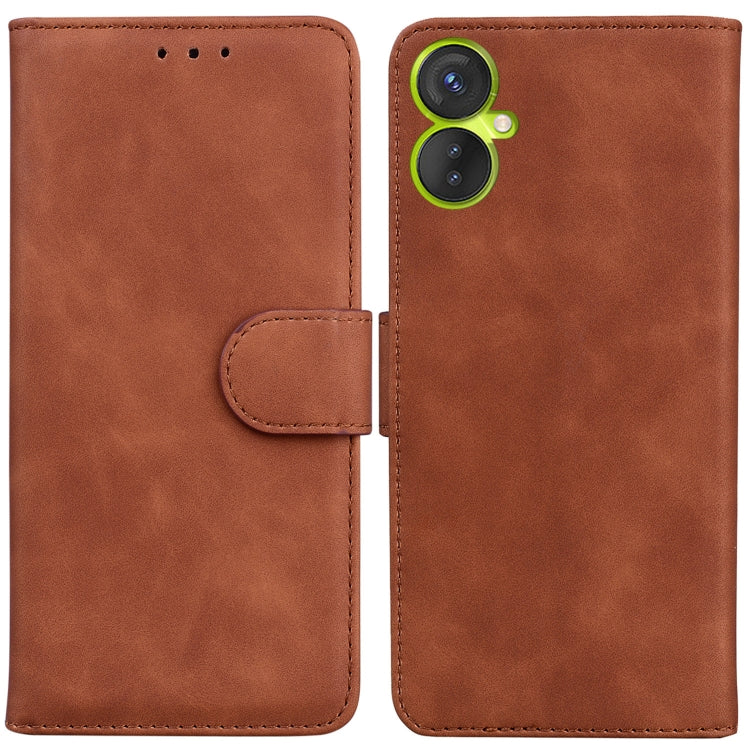 For Tecno Camon 19 Neo Skin Feel Pure Color Flip Leather Phone Case