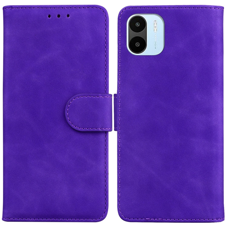 For Xiaomi Redmi A1 Skin Feel Pure Color Flip Leather Phone Case