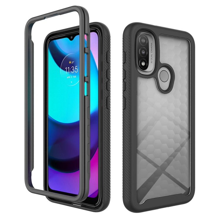 For Motorola Moto E20 Starry Sky Solid Color TPU Clear PC Phone Case