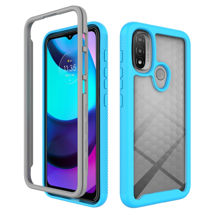 For Motorola Moto E20 Starry Sky Solid Color TPU Clear PC Phone Case
