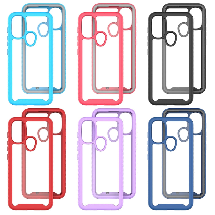 For Motorola Moto E20 Starry Sky Solid Color TPU Clear PC Phone Case