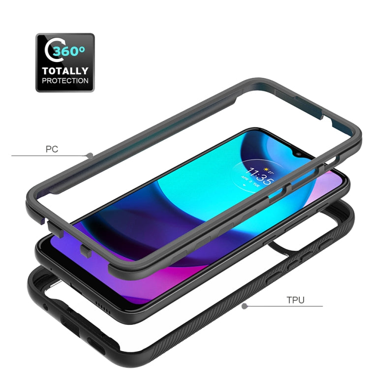 For Motorola Moto E20 Starry Sky Solid Color TPU Clear PC Phone Case