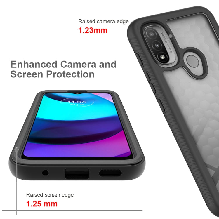 For Motorola Moto E20 Starry Sky Solid Color TPU Clear PC Phone Case