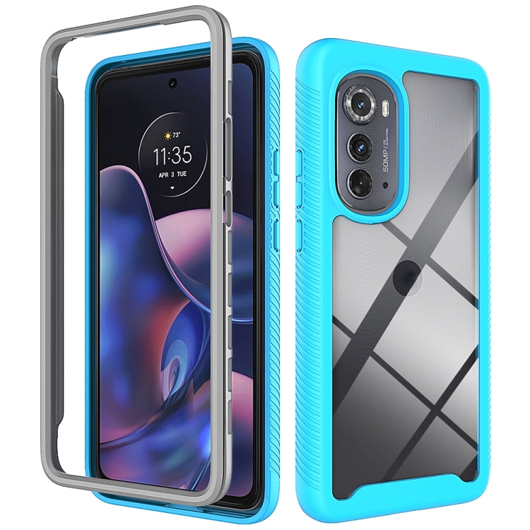 For Motorola Moto Edge 2022 Starry Sky Solid Color TPU Clear PC Phone Case