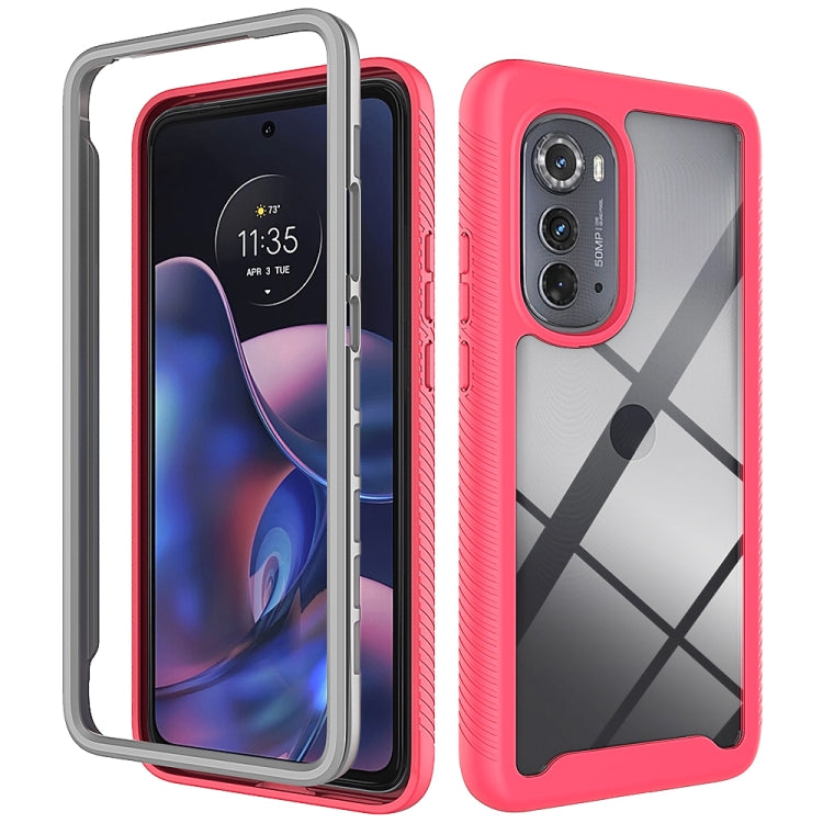 For Motorola Moto Edge 2022 Starry Sky Solid Color TPU Clear PC Phone Case