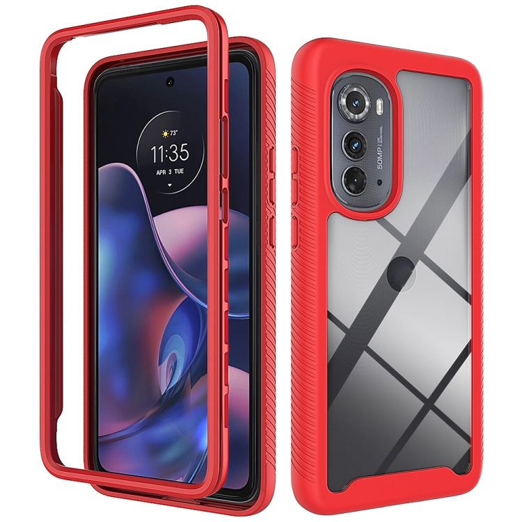 For Motorola Moto Edge 2022 Starry Sky Solid Color TPU Clear PC Phone Case