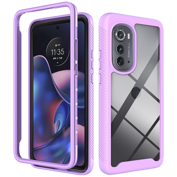 For Motorola Moto Edge 2022 Starry Sky Solid Color TPU Clear PC Phone Case