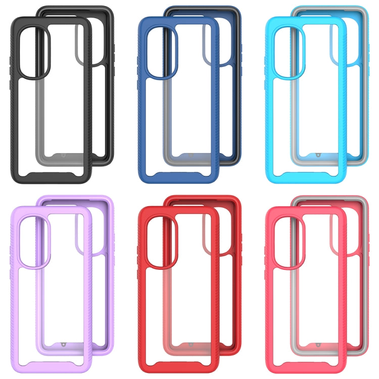 For Motorola Moto Edge 2022 Starry Sky Solid Color TPU Clear PC Phone Case