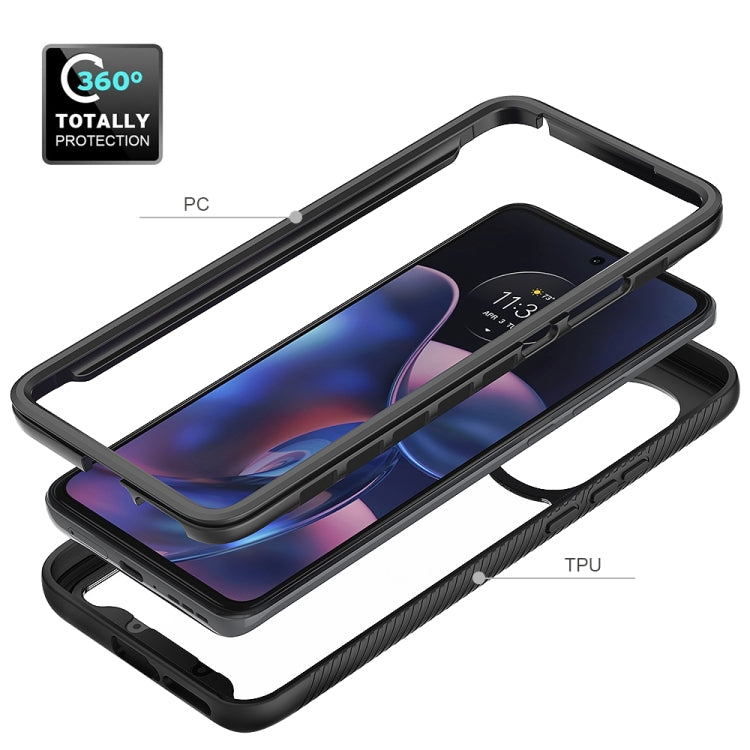 For Motorola Moto Edge 2022 Starry Sky Solid Color TPU Clear PC Phone Case
