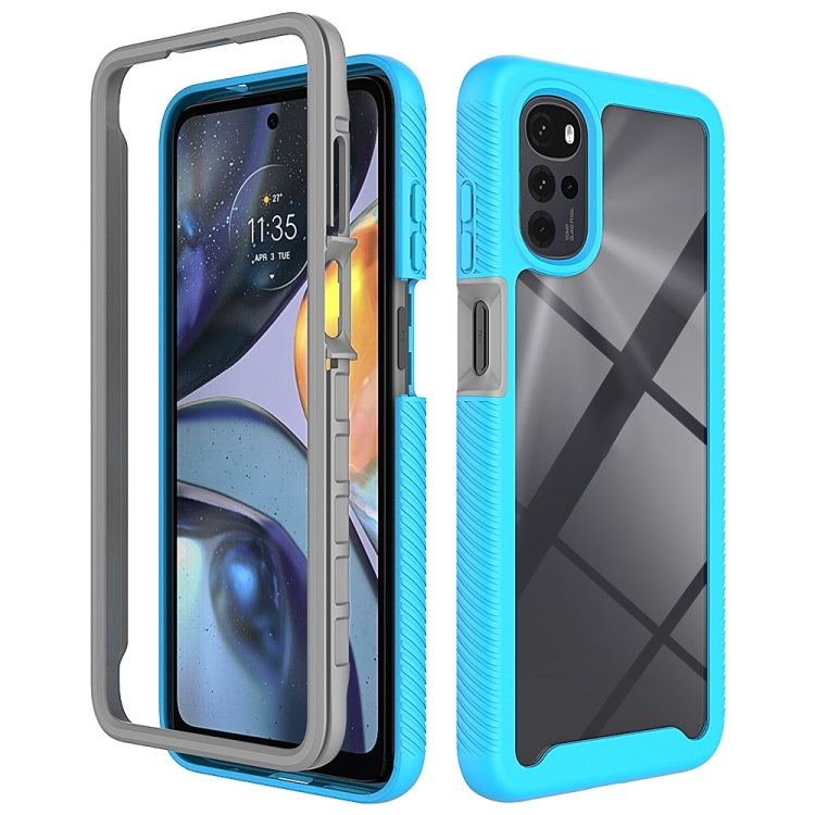 For Motorola Moto G22 / E32 Starry Sky Solid Color TPU Clear PC Phone Case