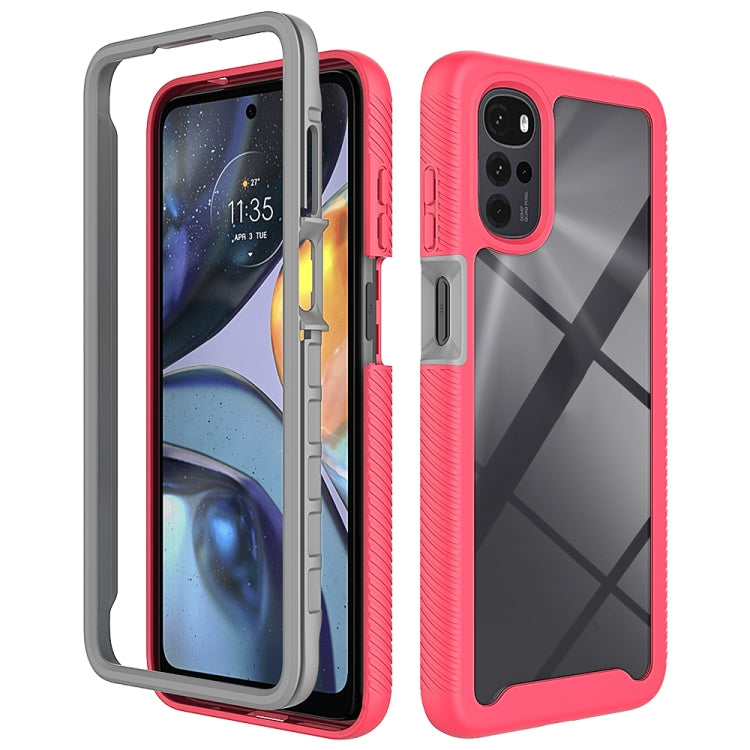 For Motorola Moto G22 / E32 Starry Sky Solid Color TPU Clear PC Phone Case