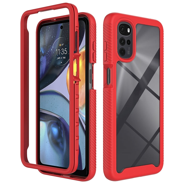 For Motorola Moto G22 / E32 Starry Sky Solid Color TPU Clear PC Phone Case
