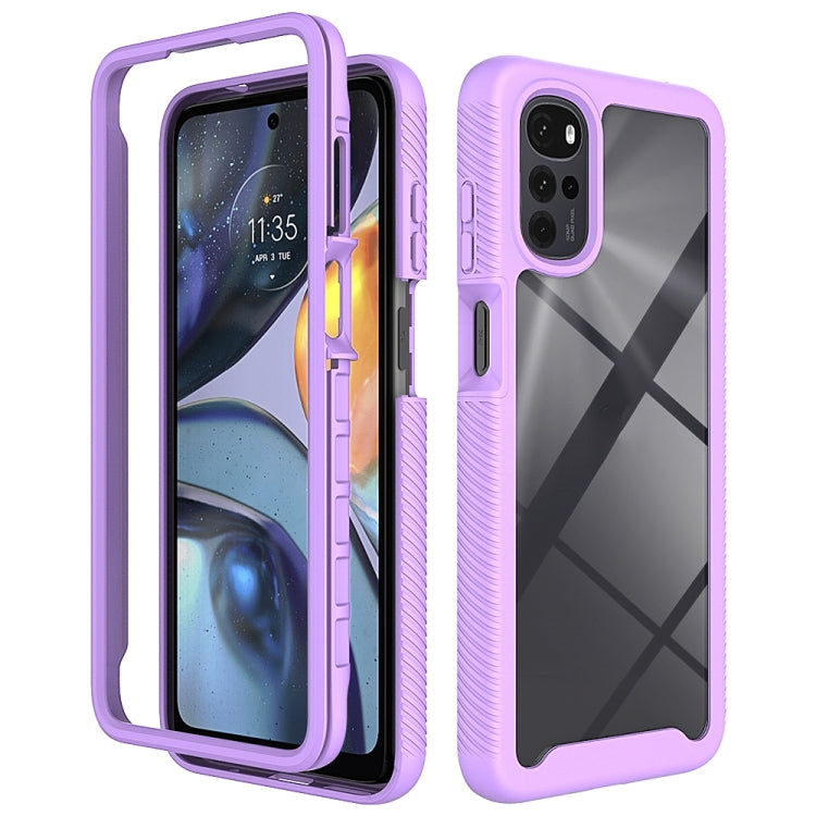 For Motorola Moto G22 / E32 Starry Sky Solid Color TPU Clear PC Phone Case