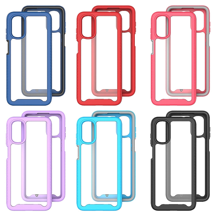 For Motorola Moto G22 / E32 Starry Sky Solid Color TPU Clear PC Phone Case