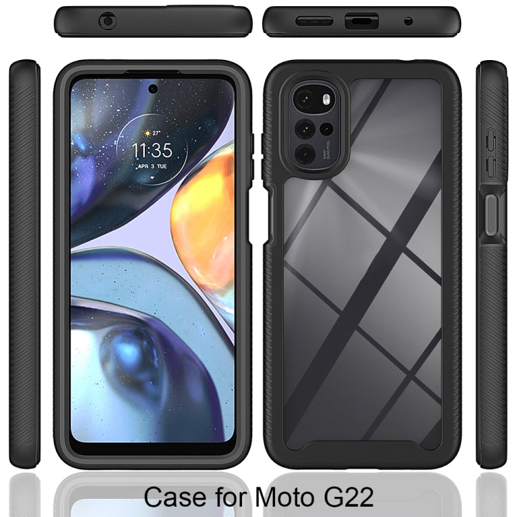 For Motorola Moto G22 / E32 Starry Sky Solid Color TPU Clear PC Phone Case