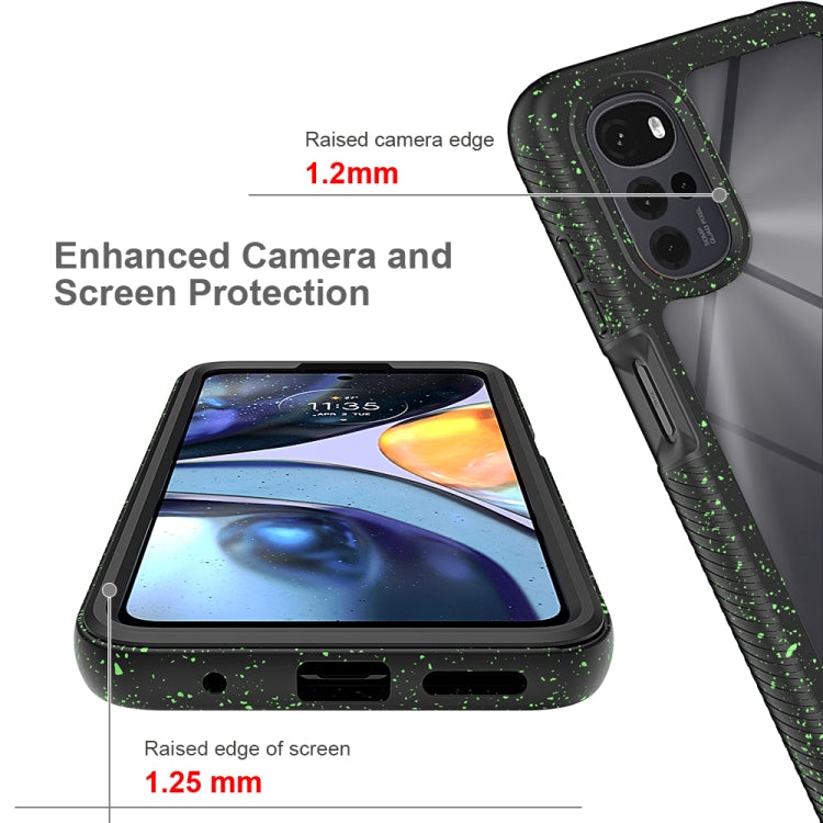 For Motorola Moto G22 / E32 Starry Sky Solid Color TPU Clear PC Phone Case