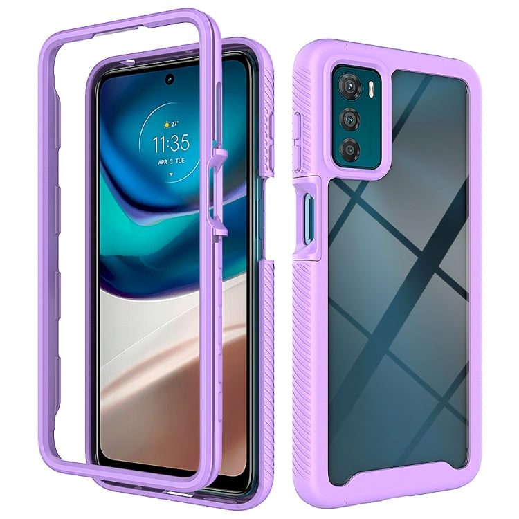 For Motorola Moto G42 Starry Sky Solid Color TPU Clear PC Phone Case