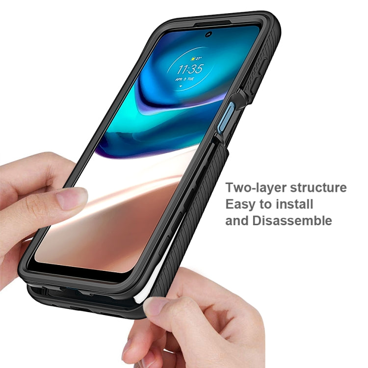 For Motorola Moto G42 Starry Sky Solid Color TPU Clear PC Phone Case