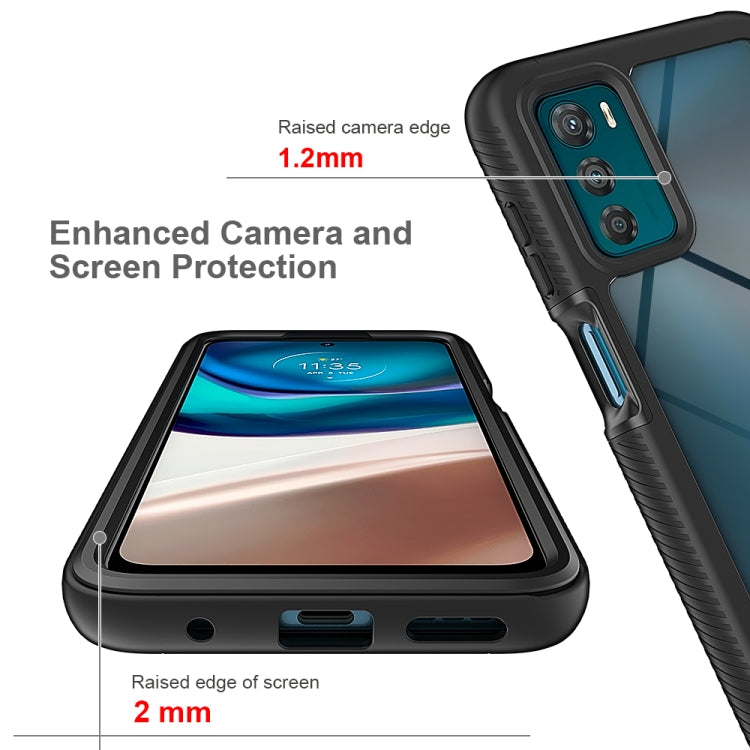 For Motorola Moto G42 Starry Sky Solid Color TPU Clear PC Phone Case